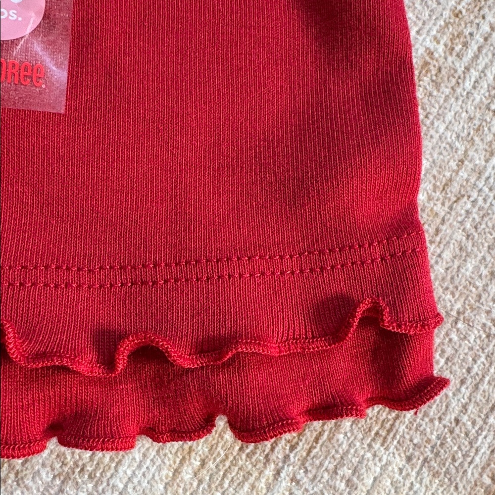 Gymboree Red Long Sleeve Top with Crocheted Snowman Baby size 3-6M NWT - Picture 6 of 7